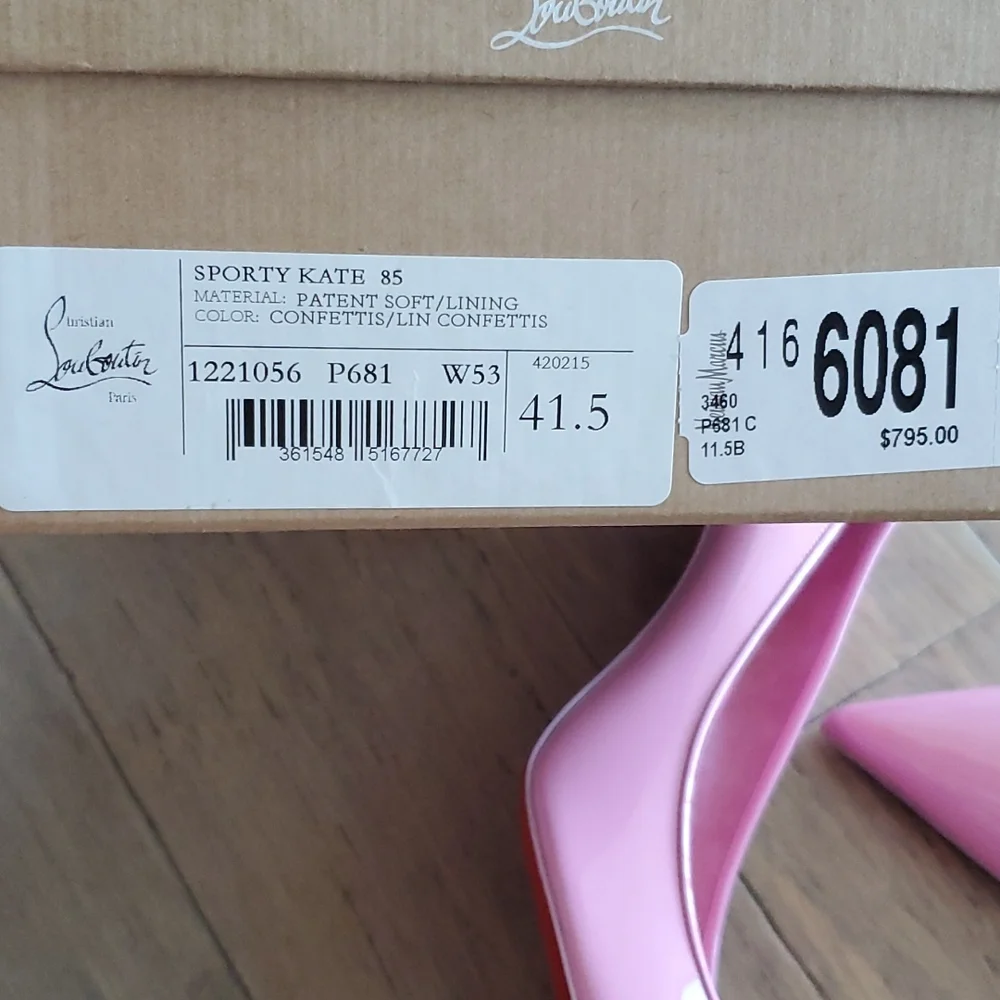 Christian Louboutin sporty kate pink pumps 41.5 Rare - Picture 6 of 6